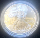1998-p Proof  1 American Silver Eagle Coin With Ogp   Coa   450 728 Minted 