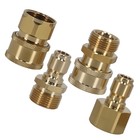 4x Pressure Washer Adapter Coupler M22-15mm Swivel 3 8   Quick Disconnect