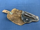 Ww2 Era Black Leather Flap Holstter For Mauser Hsc Walther Pp Cz-27