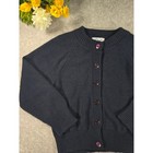 Julius Berger Vintage 80s Navy Blue Knit Acrylic Cardigan Preppy Sweater 4t Usa