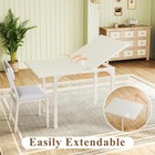 Dining Table Set 4 Extendable Kitchen Table Cushion Chairs Set Of 4 Rectangle