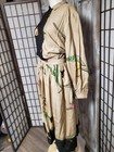 Michaele Vollbrach Vtg 80s Designer Runway Silk 2 Piece Dress Skirt Tulips  M