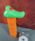 Green Orange Crocodile Alligator Red Eyes Pez Dispenser No Feet Vtg 70 s Austria