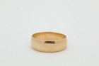 Vintage 1940   s Solid 18k Yellow Gold European Wide Wedding Band  Size 7 5