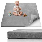 Baby Play Mat 1 3 Inch Thick 50x50 Foam Crawling Rug With Washable Cover