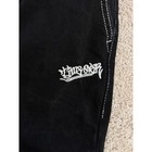 Gee Jay Kids Black Paint Splatter Joggers Contrast Stitch Pants Size 10 140cm