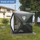 Portable Insulated Sauna Tent W  Optional Chimney Hole - Holds Up To 4-5 People