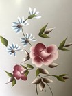 Vintage Mcm Metal Floral Laundry Hamper By Detetco 