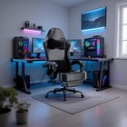 Video Game Chair For Adults  Massage Gaming Chair With Footrest  Adjustable L   