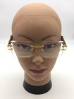 Cartier Rimless Designer Gold brown Eyeglasses Optical Frame
