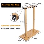 Fishing Rod Storage Racks  100  Wood Floor Stand Fishing Pole Holders Of 14 Rods