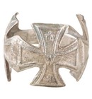 German Empire Ww1 Iron Cross Triple Ring Wwi Germany Eisernes Kreuz Ek Size 8