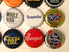 12 Craft   Vintage Beer Bottle Caps Leinie Kona Whole Hog New Glarus Pabst  more