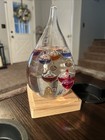 Large Free Standing Tear Drop Galileo Thermometer On Wooden Stand 7 75   