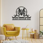 Personalized Metal Address Sign  Custom House Number Plaque  Outdoor Wall Decor