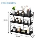 Bathroom Counter Organizer  Makeup Organizer Countertop Rack  3 Tier  Black