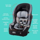 Baby Trend Trooper Slim 3-in-1 Convertible Baby Car Seat In Dash Black New