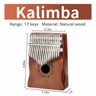 17 Key Kalimba Thumb Piano Finger Mbira Mahogany Wood Keyboard Music Instruments