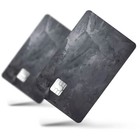 Brushed Slate Credit Card Skin Decal Set Gray Metallic Vinyl Cover Sticker