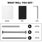 Proreck 4 Panel Dj Facade Foldable Event Booth Black Metal Frame Scrim Bag New