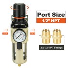 1 2 Inch Compressed Filter Regulator Combo Air Compressor Water Oil Trap Sepa   