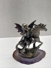 Unicorn Figurine Fairy Wings Statue  Purple Colored