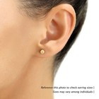 10k Real Solid Yellow Gold Baby Bezel Cz Stud Earrings Screw-back Sleeper Studs