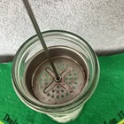 8  Barbicide King Research Disinfecting Jar 11 Oz Tall Blue Rubber Base Ring Vtg