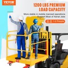 Vevor Forklift Safety Cage Work Platform 36x36 In 1200lbs With Wheels For Aerial