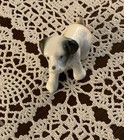 Vintage Beagle Puppy Dog Figurine Porcelain Japan  2 Inch White Black Brown Read
