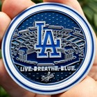 Premium Mlb Los Angeles La Dodgers Poker Card Guard Protector Golf Marker Coin
