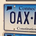 Connecticut License Plate Pair Collectible Ct Mancave Matching Tags 0ax Nm1