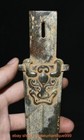 7 2  Ancient Chinese Nephrite Jade Dynasty Beast Face Knife Dagger Dirk Statue