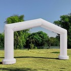 Large 21ft Gable Inflatable Arch With Built-in Blower - White