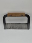 Vintage Soap Cutter Crinkle Blade Wood Handle Wavy Cutter