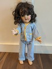 Vintage Ideal Toni Doll With Blue Striped Pajamas