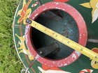 Vintage Christmas Tree Stand 1940s 1950s Tin Litho Rare Design 