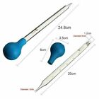 10ml Glass Graduated Pipettes Lab Dropper With Blue Rubber Cap And Scale 2 Pack 
