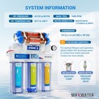 6 Stages 50 Gpd Aquarium Reverse Osmosis System Ro Di   Hm Inline Tds Meter