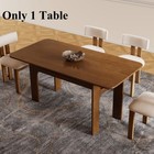 63 oval Walnut Dining Table For 4-6 Seats Farmhouse Kitchen Table For Diningroom