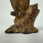 Cast Iron  be Wise Owl  Still Bank Made By A c  Williams Gold 1910s