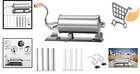 Sausage Stuffer Stainless Steel 8 Tubes Horizontal Meat Filler Kitchen
