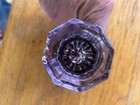 One 1900 s Octagon Lavendar Tint Glass Door Knob  Brass Shank  Free S h