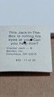1985 Vintage Premium Cracker Jack Prize Toy Rolling Eyes Game Or Puzzle