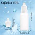 50 Pack 15ml Plastic Dropper Bottle Empty Dropper Bottles Squeezable Liquid Drop