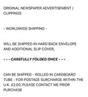 Minecraft Experience Villager Rescue Ad News Advert Poster Full Page 14x 11