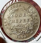  bb5 old  East India Company 1840 Victoria Silver Rupee Indian Head 11 66gm