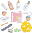 Ehome Wooden Makeup Toy Set For Toddler Pretend Play Skin Care Beauty Salon    