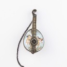 Antique Viennese Enamel On Silver Mandolin Perfume Or Vinaigrette 