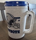 Vintage Dallas Cowboys Official Team Nfl Plastic Freezer Coffee Mug Cup 22 Oz